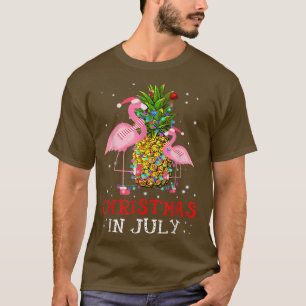Weihnachten im Juli Funny Flamingo Ananas Sommer T-Shirt