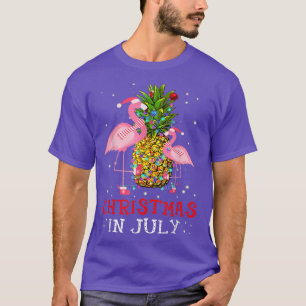 Weihnachten im Juli Funny Flamingo Ananas Sommer T-Shirt