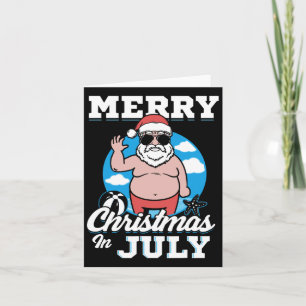 Weihnachten im Juli Funny Santa Karte