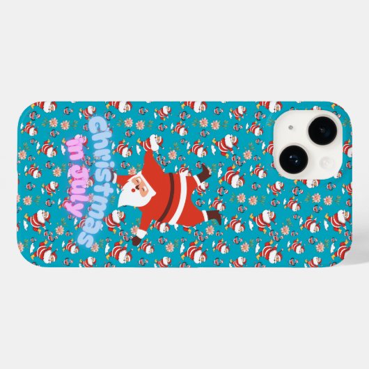 Weihnachten im Juli Funny Santa Pattern TelefonCas Case-Mate iPhone Hülle (Rückseite (Horizontal))
