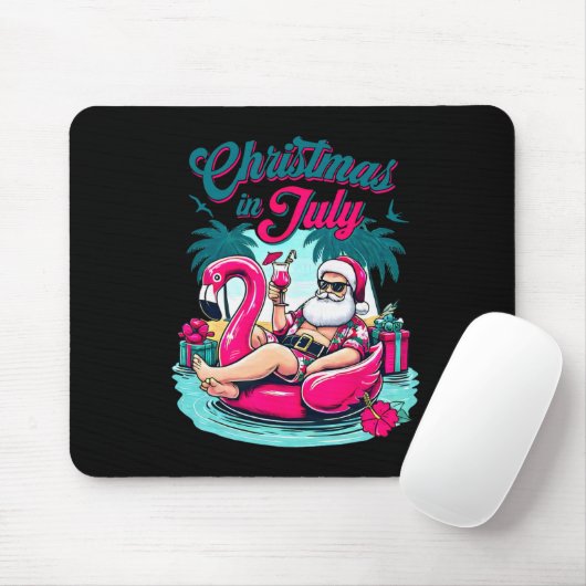 Weihnachten im Juli Funny Santa Relax am Strand Mousepad (Mit Mouse)