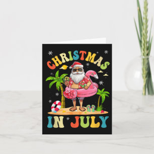 Weihnachten im Juli Funny Santa Summer Beach Vacat Karte