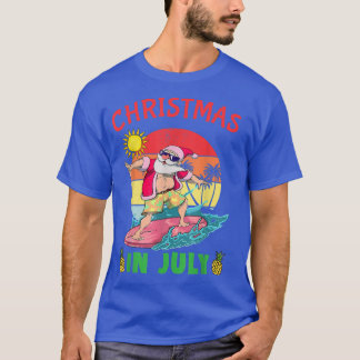Weihnachten im Juli Funny Santa Surf Surfen Surfer T-Shirt