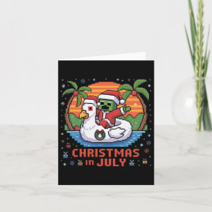 Weihnachten im Juli Funny Santa Zombie Chicken Pix Karte