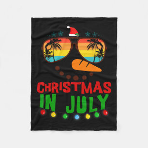 Weihnachten im Juli Funny Snowman Beach Summer Haw Fleecedecke