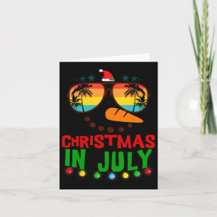 Weihnachten im Juli Funny Snowman Beach Summer Haw Karte