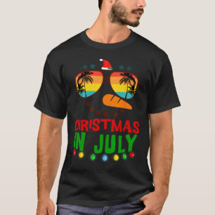 Weihnachten im Juli Funny Snowman Beach Summer Haw T-Shirt