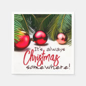 Weihnachten im Juli Funny Sprichwort Sommerpalme T Serviette (Vorderseite)