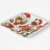 Weihnachten im Juli für Cat Lovers Pool Party Pappteller (Gewinkelt)