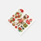 Weihnachten im Juli für Cat Lovers Pool Party Serviette (Ecke)