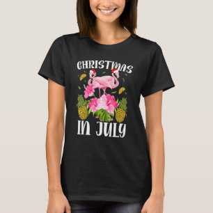 Weihnachten im Juli für Frauen Pink Flamingo 2 T-Shirt