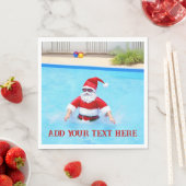 Weihnachten im Juli Geburtstag oder Sommer Pool Pa Serviette (Beispiel)