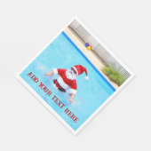 Weihnachten im Juli Geburtstag oder Sommer Pool Pa Serviette (Ecke)