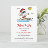 Weihnachten im Juli Geburtstagsparty Einladung (Stehend Vorderseite)