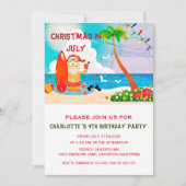 Weihnachten im Juli Geburtstagsparty Einladung (Vorderseite)