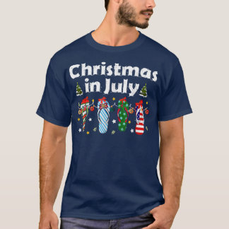 Weihnachten im Juli Gedreht Flop Summer Beach präs T-Shirt