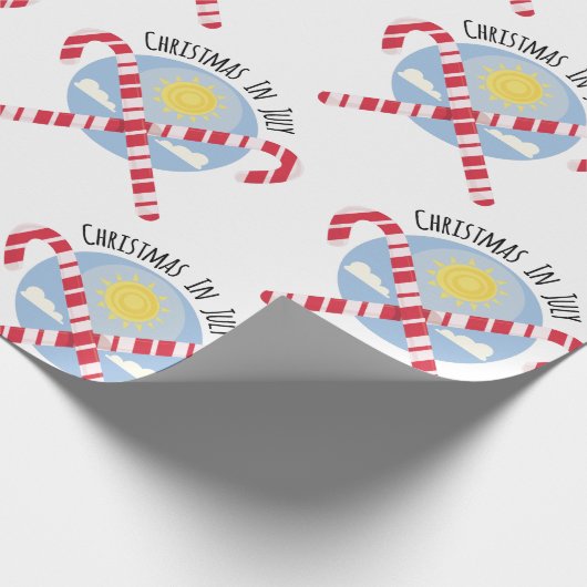 Weihnachten im Juli Geschenkpapier (Ecke)