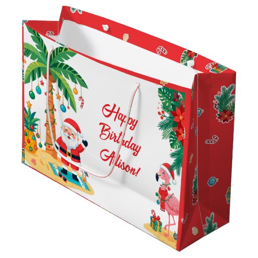 Weihnachten im Juli Geschentüte Große Geschenktüte (Vorderseite Schrägansicht)