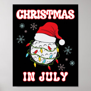 Weihnachten im Juli Golf Fan Xmas Sommer Frauen Mä Poster