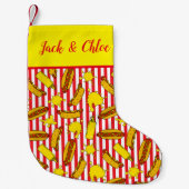 Weihnachten im Juli GRILLEN Food Pattern Kleiner Weihnachtsstrumpf (Vorderseite)