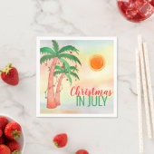 Weihnachten im Juli GRILLEN Party Palm Trees Napki Serviette (Beispiel)