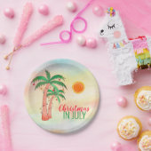 Weihnachten im Juli GRILLEN Party Palm Trees Paper Pappteller (Party)