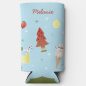 Weihnachten im Juli GRILLEN Party Personalisiert Selters Dosenkühler (Vorderseite)