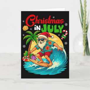 Weihnachten im Juli Hawaii Weihnachtsmann Surfen S Karte