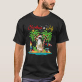 Weihnachten im Juli Hawaiian Santa Penguin Kostüm T-Shirt (Vorderseite)