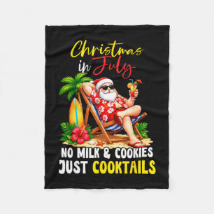 Weihnachten im Juli Hawaiianischer Weihnachtsmann Fleecedecke