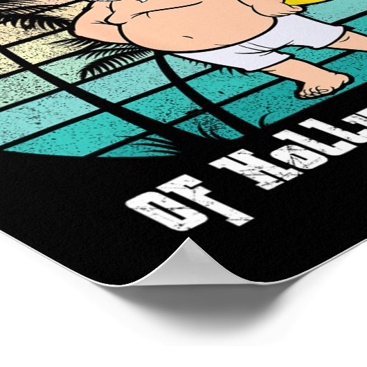 Weihnachten im Juli Heiß als Weihnachtsfest Party Poster (Ecke)