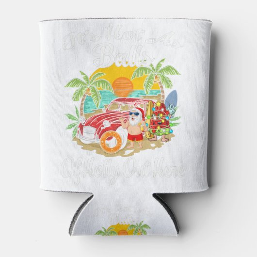 Weihnachten im Juli heiß wie Balls im Sommer Dosenkühler (Vorderseite)