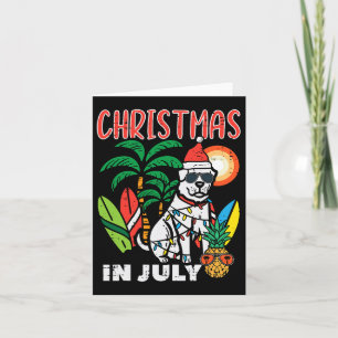 Weihnachten im Juli Hund Lover Beach Weihnachten S Karte