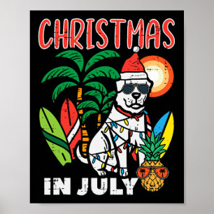 Weihnachten im Juli Hundeliebhaber Strand Weihnach Poster