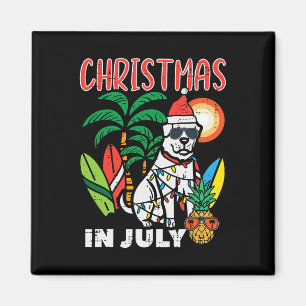 Weihnachten im Juli Hundeliebhaber Strand Xmas Som Magnet