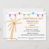 Weihnachten im Juli im Sommer Party Einladung (Vorderseite)