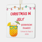 Weihnachten im Juli im Sommer Party Keramikornament (Links)
