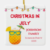 Weihnachten im Juli im Sommer Party Keramikornament (Vorderseite)
