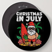 Weihnachten im Juli im sonnigen Sommer Button (Vorne & Hinten)