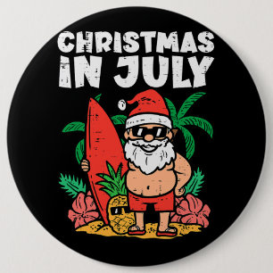 Weihnachten im Juli im sonnigen Sommer Button