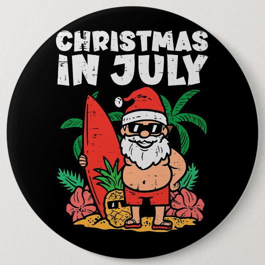 Weihnachten im Juli im sonnigen Sommer Button (Vorderseite)