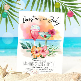 Weihnachten im Juli in Tropical Beach Summer Party Einladung