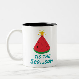 WEIHNACHTEN IM JULI IST DIE ZEIT ZWEIFARBIGE TASSE