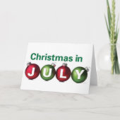 Weihnachten im Juli Karte (Vorderseite)