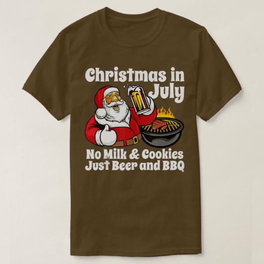 Weihnachten im Juli keine Kekse nur Bier und B T-Shirt (Design vorne)