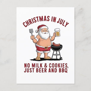 Weihnachten im Juli: Keine Milch, keine Kekse, nur Einladungspostkarte