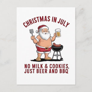 Weihnachten im Juli: Keine Milch, keine Kekse, nur Einladungspostkarte