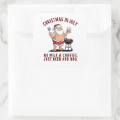 Weihnachten im Juli: Keine Milch, keine Kekse, nur Quadratischer Aufkleber (Tasche)