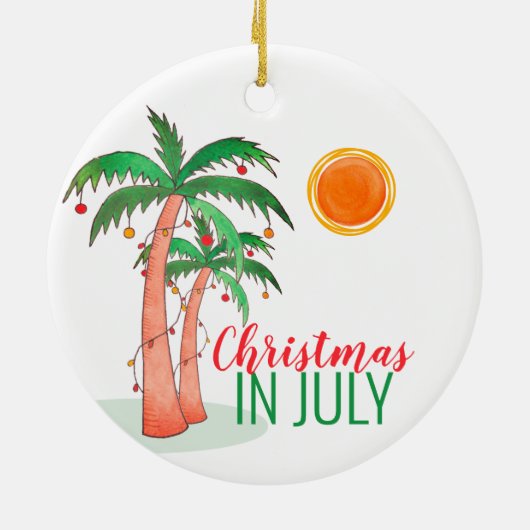 Weihnachten im Juli Keramik Ornament (Hinten)