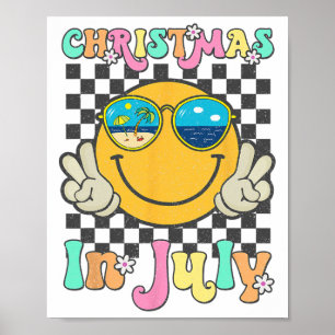 Weihnachten im Juli Lächeln Gesicht Sommer Strand  Poster